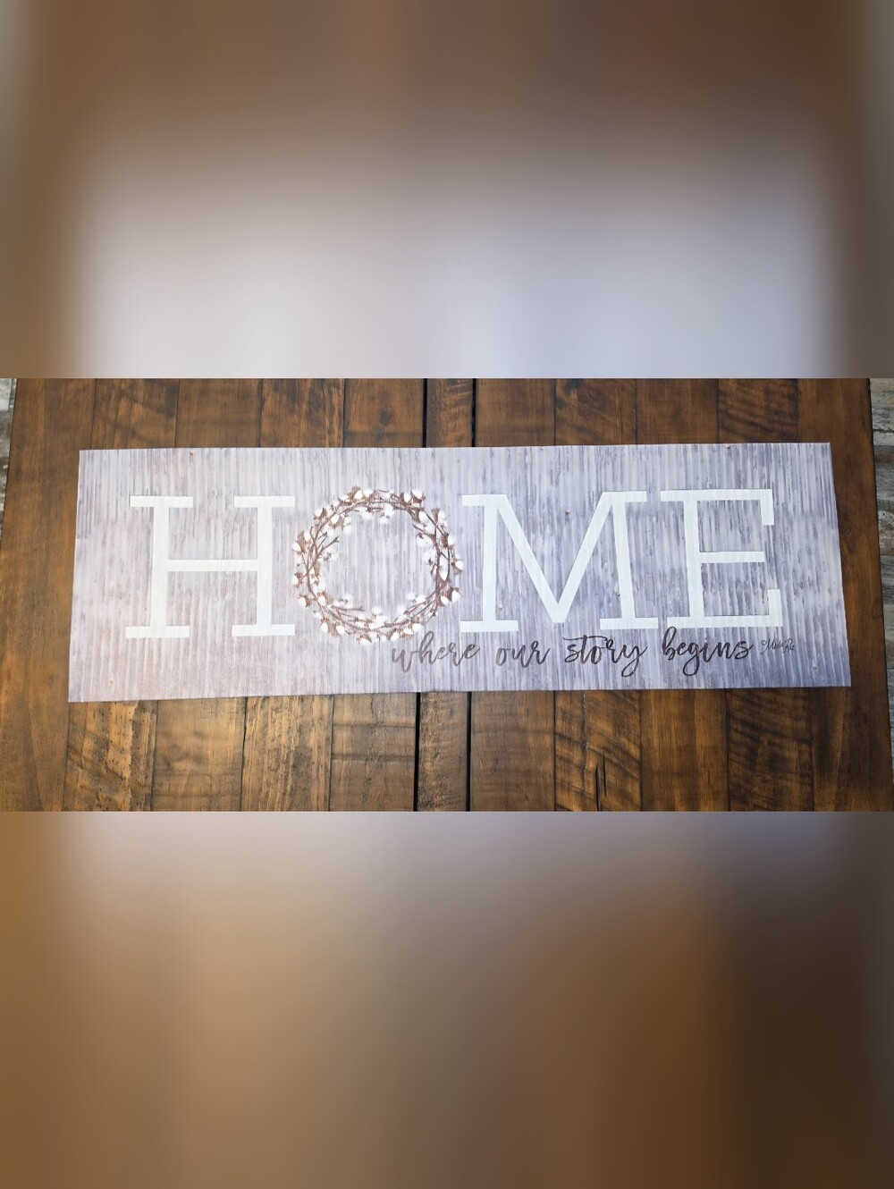 Farmhouse Cotton Wreath Home Wall Decor - White and Brown